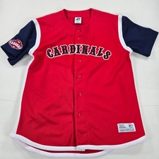 Vintage St. Louis Cardinals Red Button Up Baseball Jersey Men's Size Medium