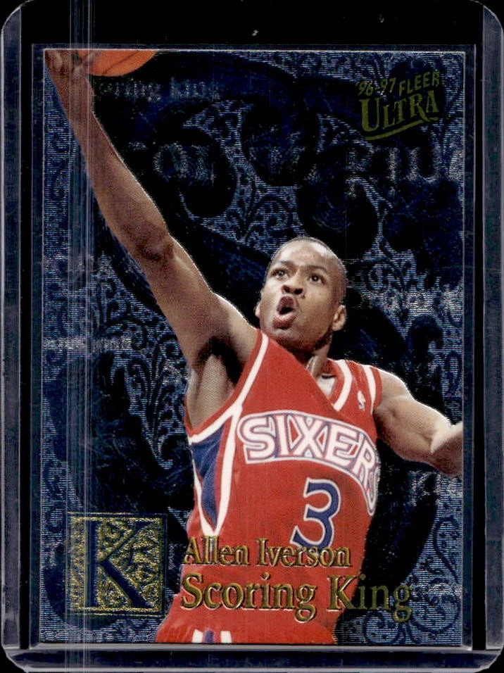 1996 Fleer Ultra Allen Iverson Scoring Kings Plus Rookie RC #20 76ers