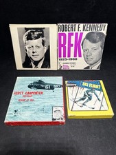 Lot of 4 Documentary 8mm Film Reels - RFK, JFK, Rescue at Sea, Ski Flight
