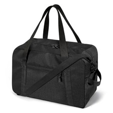 Black Mini Gym Duffel Bag 14 x 8 x 8 in Waterproof Lightweight Polyester Travel