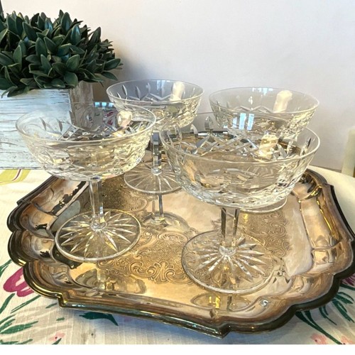 Waterford Crystal Lismore Champagne Coupe glasses sherbet glasses vintage
