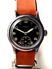Rare German military watch Pronto Luftwaffe flight services chrome, 1940s ww2