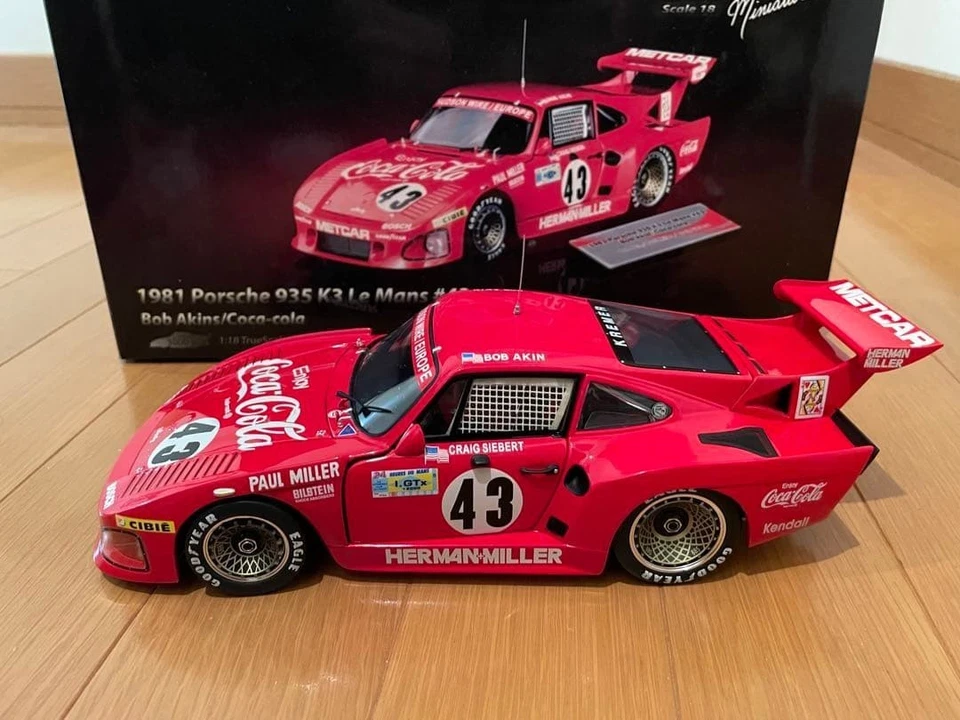 TrueScale Miniatures 1/18 Porsche 935K3 1981 Le Mans #43 Coca-Cola Diecast Car - Immagine 4 di 4