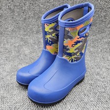Bogs Kids Youth 3 Blue Neo Classic Topo Waterproof Insulated Winter Rain Boots