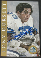 Tony Dorsett 1998 NFL Hall of Fame Signature Series 4x6 Autograph Dallas Cowboys