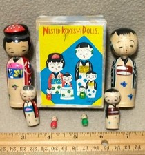 Japanese Kokeshi Nesting Dolls from 1965 New York World's Fair