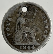 1844 Victoria Groat Four-Pence Silver Coin | Collectable Grade