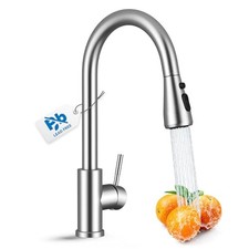 Kitchen Faucet with Pull Down Sprayer, Lead-Free Classic Brushed Nickel