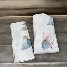 Pottery Barn Kids Disney Frozen Organic Toddler Bed 2-piece Only Sheet Set Read