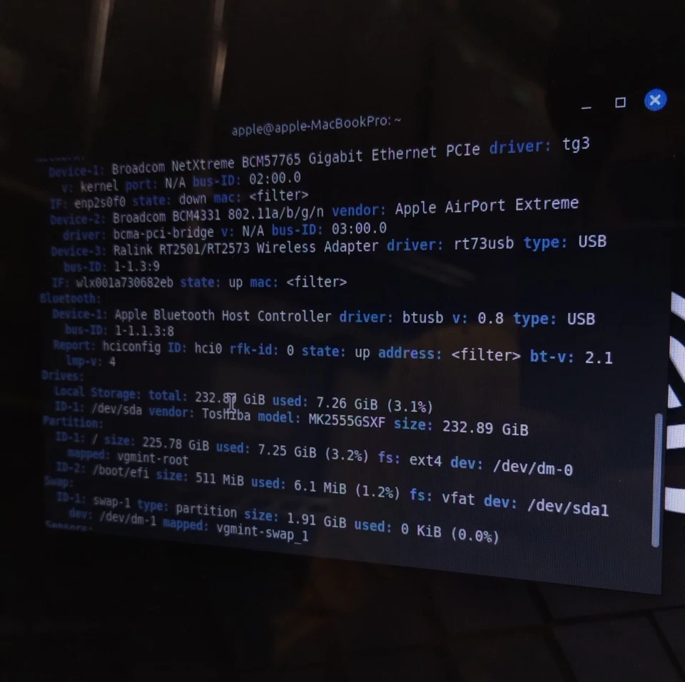 Apple MacBook Pro A1286 2011 15.4″ i7-2635QM 8GB RAM 250GB HDD Linux Mint 22.1 - Image 3 of 4