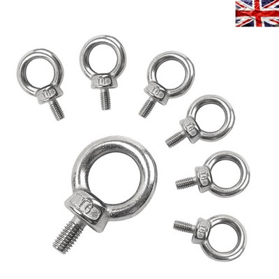 Langlebiges 304 Edelstahl M6 Augenschrauben-Set - 7-teilig Schwerlast Heberinge