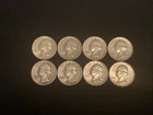 Lot of 8 90% Silver Washington Quarters