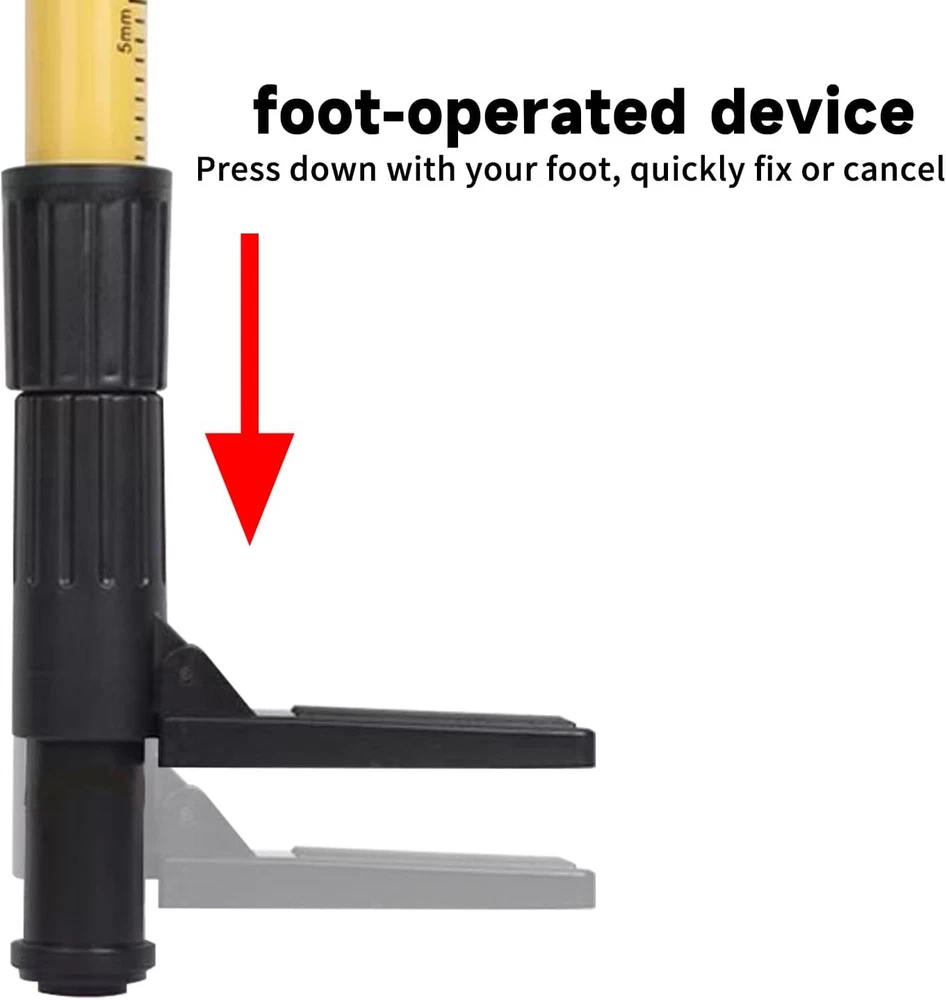 Laser Level Height Adjustment Rod with Up-Down Sliding & Horizontal Rotation