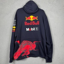 Red Bull Racing Hoodie Mens 3XL Navy Blue Formula 1 Full Zip Puma Athleisure 