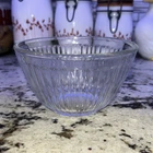 Pyrex 7401-S Clear Ribbed Pressed Glass Bowl 3 Cup 750 mL Made in USA