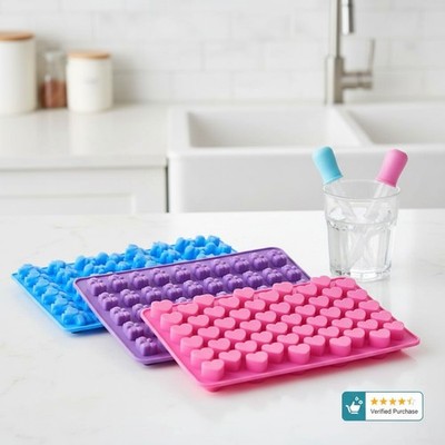 3er Pack Silikon Schokolade Formen - Wiederverwendbar Antihaft Süßigkeiten, Gummi, Eiswürfel Tr...