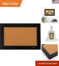 Compact 11  x 17  Cork Bulletin Board with Black Frame - Perfect for Any Space