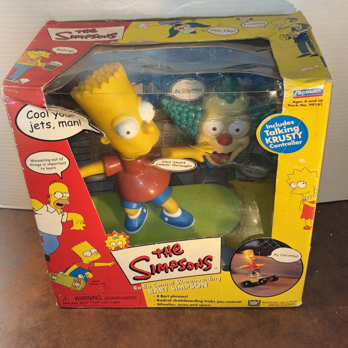 The Simpsons Radio Control Skateboarding Bart MIB Playmates The Simpsons Radio Control Skateboarding Bart MIB Playmates