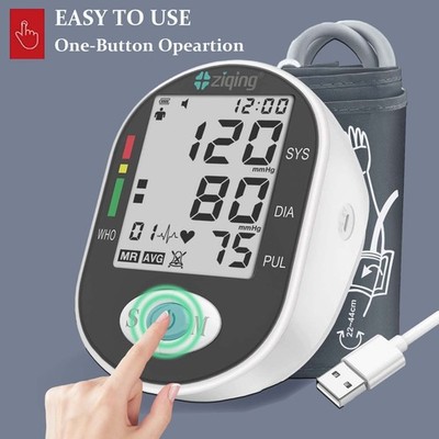 Digital Automatic Upper Arm Blood Pressure Monitor BP Cuff Machine Pulse Meter