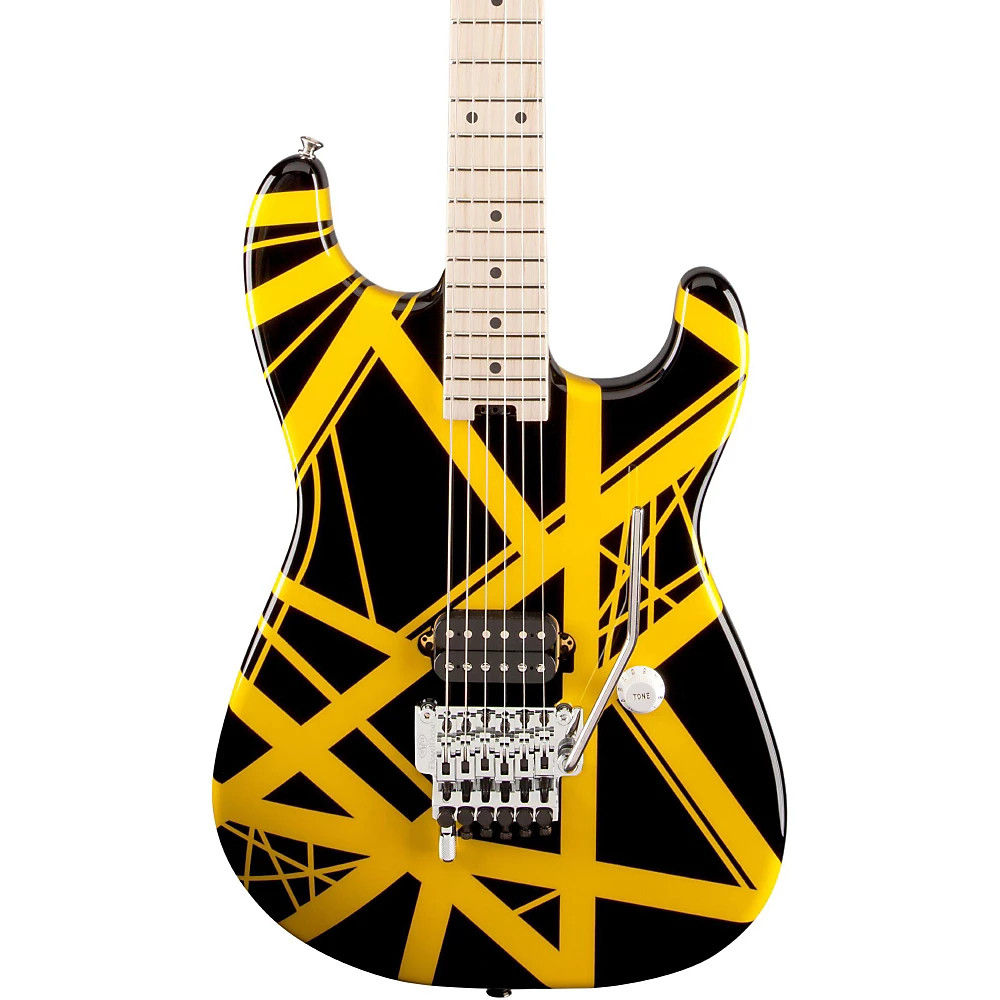 EVH Striped Series Electric Guitar Black with Yellow Stripes 225190₽