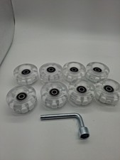 Roller Skate Wheels Light Up, Bearing 32x58 White Light 8pcs - Unused, Open Box