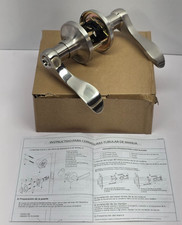 Privacy Lockset Keyless Door Lever Handle Satin Nickel