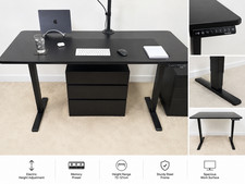 FlexiSpot Electric Standing Desk Black Sit Stand Height Adjustable Memory Home O
