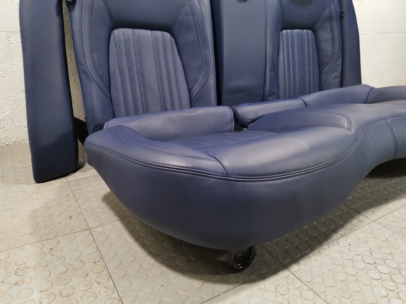 Maserati Ghibli 2017 RWD M156B 3.0 L Complete Rear Leather Seats Blue Color OEM
