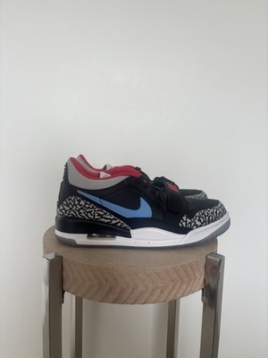 men s Jordan Legacy 312 Low  Black Valor Blue  SIZE 8.5