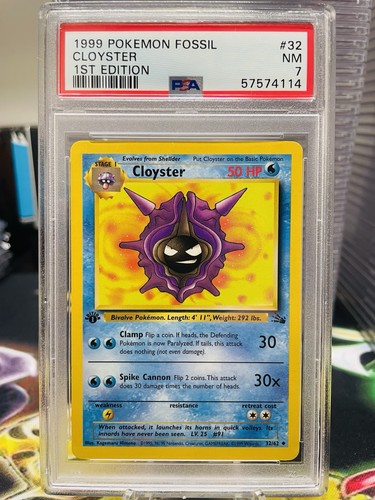 Cloyster (1st Edition) graded PSA 7 for sale on eBay