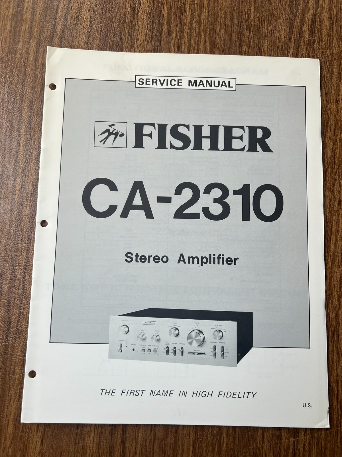 Original FISHER CA-2310 Amplifier Service Manual / Schematic