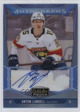 2024-25 O-Pee-Chee Platinum Blue Rainbow Auto Anton Lundell #BA-AL Auto 6kv