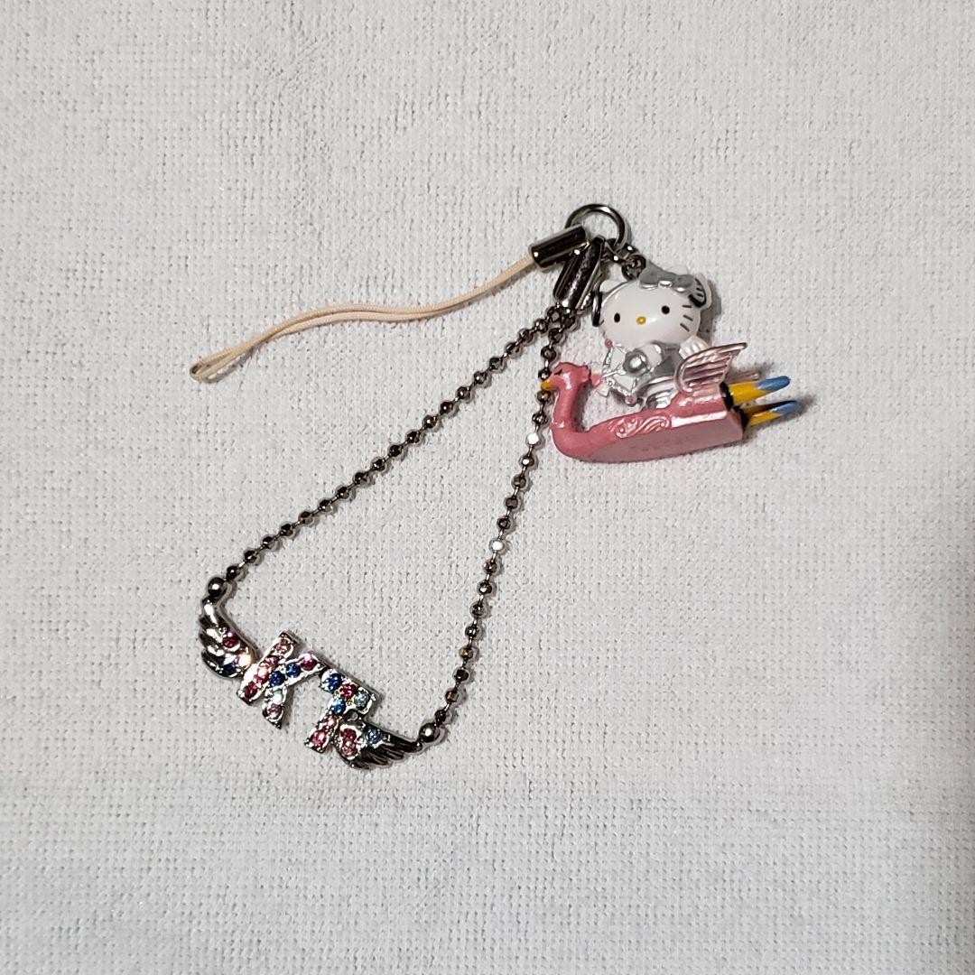 3853ハローキティストラップVivitix Hello Kitty Vivitix 2000 Swan Strap & Charm Set New Vintage Rare