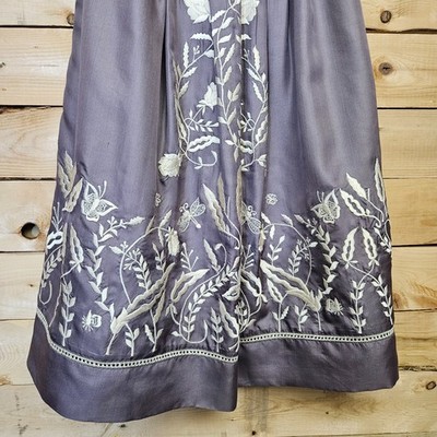 yoana baraschi purple dress Yoana Baraschi Purple Black Brocade Peplum Dress NWT