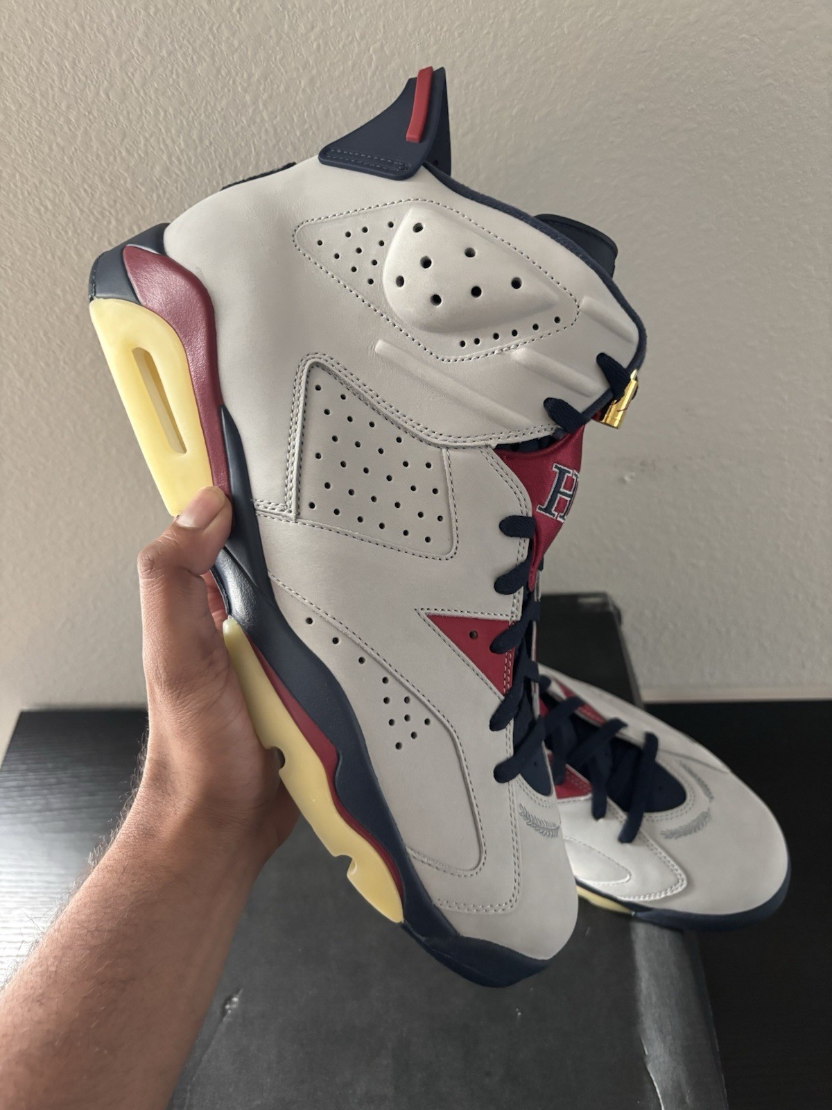 Men’s Size 15 Nike Air Jordan 6 Retro PE Howard University Player Exclusive New image 2