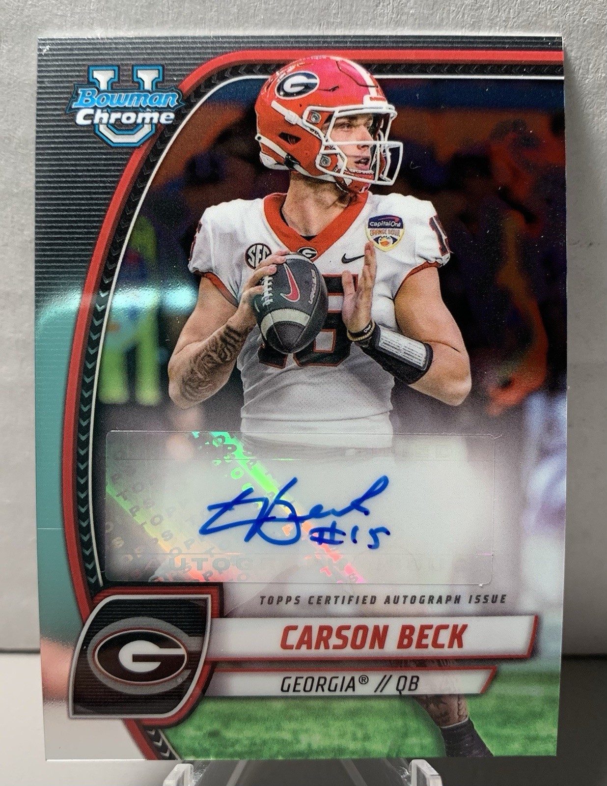 2024 Bowman U Chrome Carson Beck, Georgia, Miami, Autograph! 🔥
