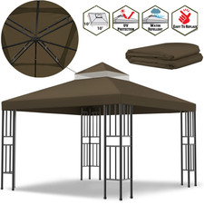 10x10 Canopy Replacement Top Cover Canopy Top Replacement, Double Tier Sunshade