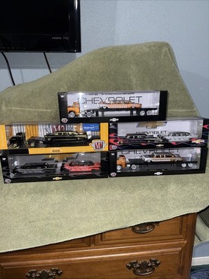 5 M2 Machines Hauler Bundle Set Lot Limo Chevrolet Impala Bel Air Custom Chase