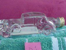 VINTAGE WHISKY MINATURE BOTTLE CLASSIC CAR DESIGN  GLASS PRODUCE OF SCOTLAND  Dj