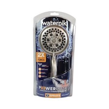 Waterpik PowerPulse Massage 7-Spray Handheld Shower Head 1.8 GPM Brushed Nickel