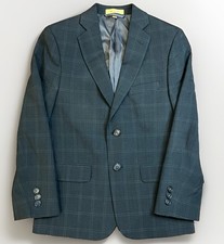 Boys Suit Jacket Size 10 Black Plaid Class Club Blazer Dillard  s Worn Once