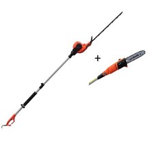 Electric Long Reach Telescopic Pole Chainsaw Pruner Hedge Trimmer Kit 9'3