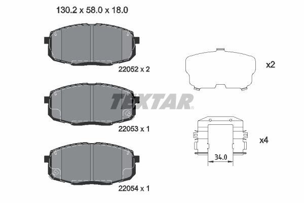 1 X Bremsbelagsatz BremsbeläGe Textar 2205203 FüR Hyundai-image