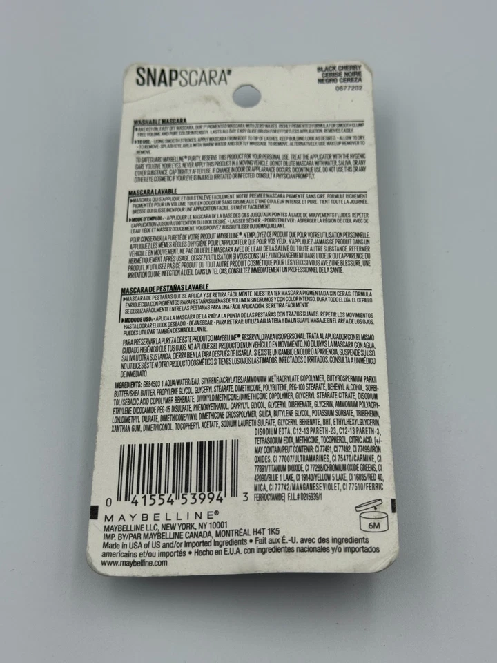 3 PACK Maybelline Snapscara Washable Volume Mascara #320 Black Cherry NEW - Image 3 of 4