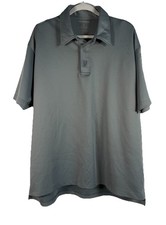 Propper Mens Shirt Polo Short Sleeve 1/4 Button Uniform Workwear Grey Size XL