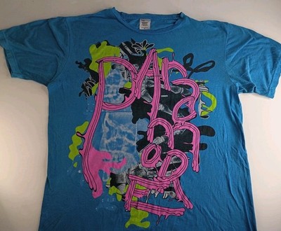 Paramore Riot Era Neon Graphic Tee Blue XL Rare 2000s Band Shirt