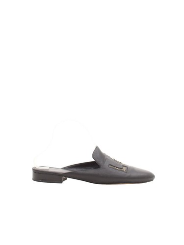Zapatos planos para mujer Michael Kors UK 9 cuero negro con otro deslizador - Imagen 1 de 8