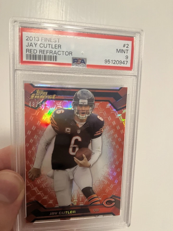 Topps Finest 2013 - Jay Cutler #2 refractor rojo/50 PSA 9 Foto 3 de 4