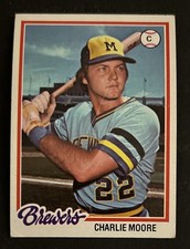 1978 Topps Charlie Moore Baseball Card #51 Brewers Catcher Bad Corners Edges O/C