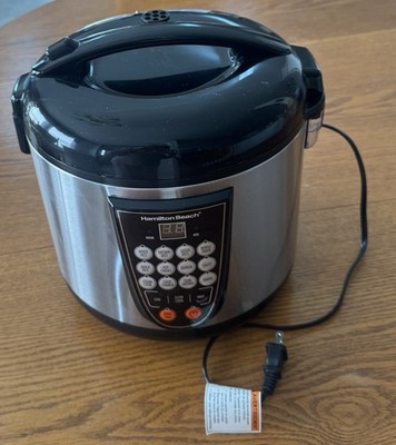 Hamilton Beach Digital Multi Cooker 4.5 Quart 14 Functions Low High Cooking New